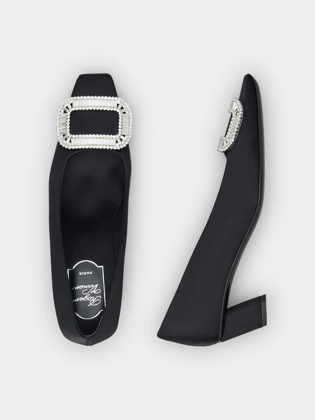 Belle Vivier Pilgrim Buckle Embellished Pumps