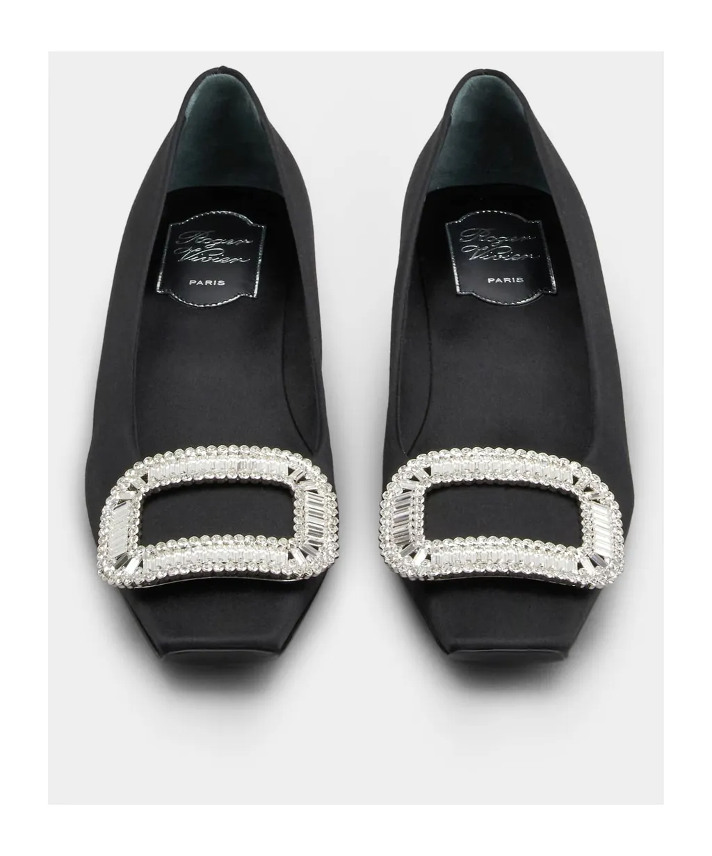Belle Vivier Pilgrim Buckle Embellished Pumps