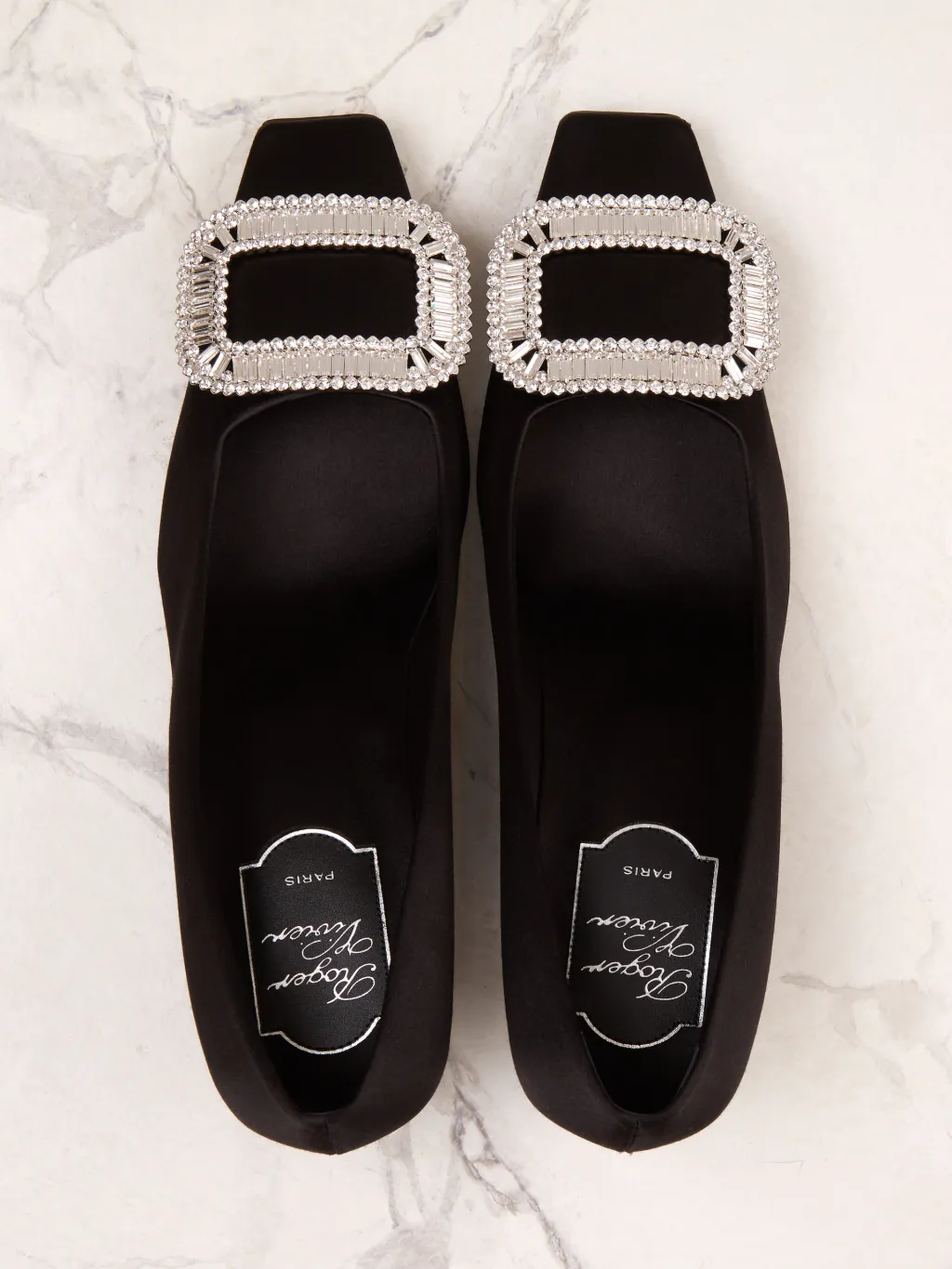 Belle Vivier Pilgrim Buckle Embellished Pumps