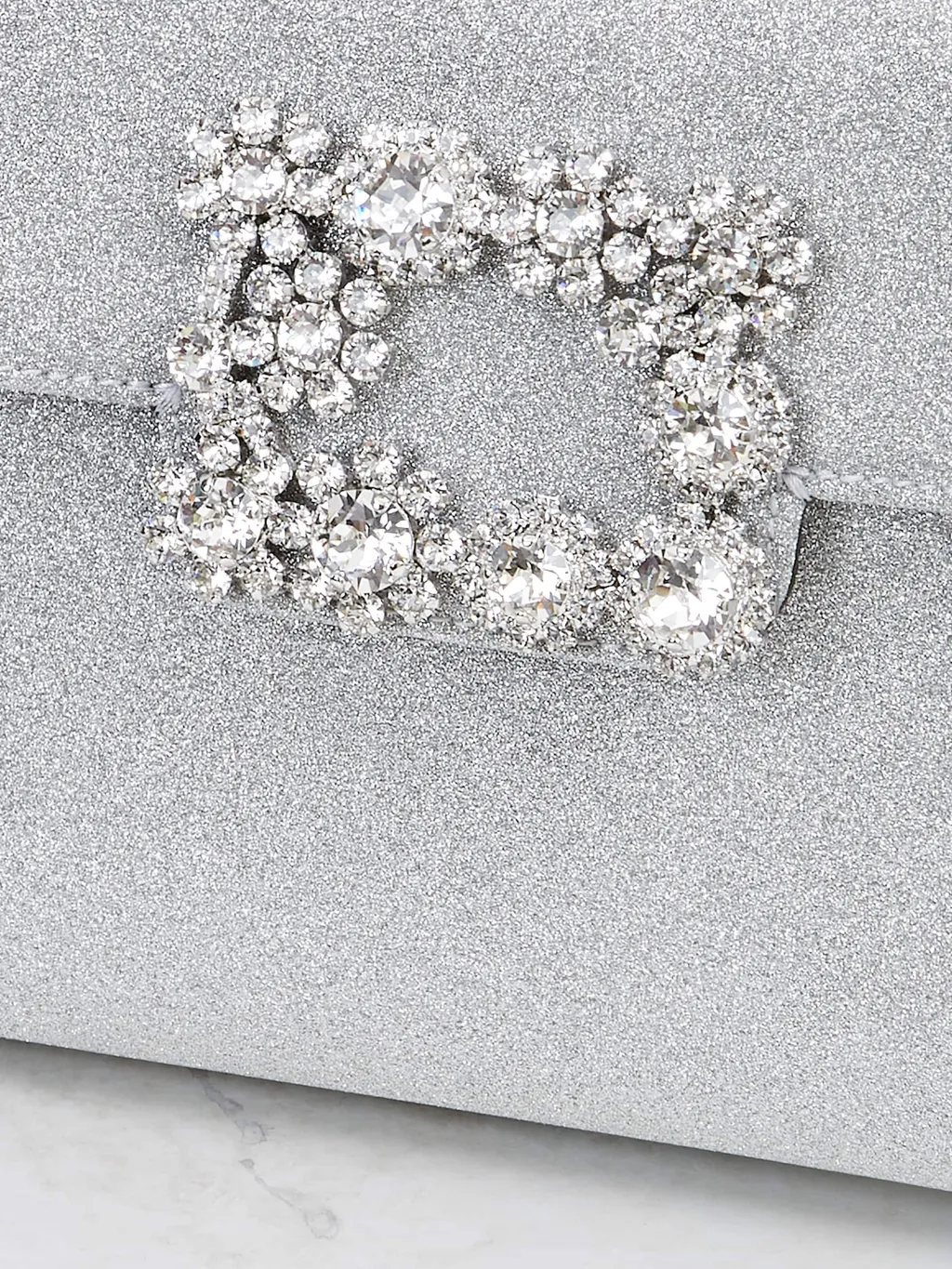 Flower Strass Buckle Clutch Bag