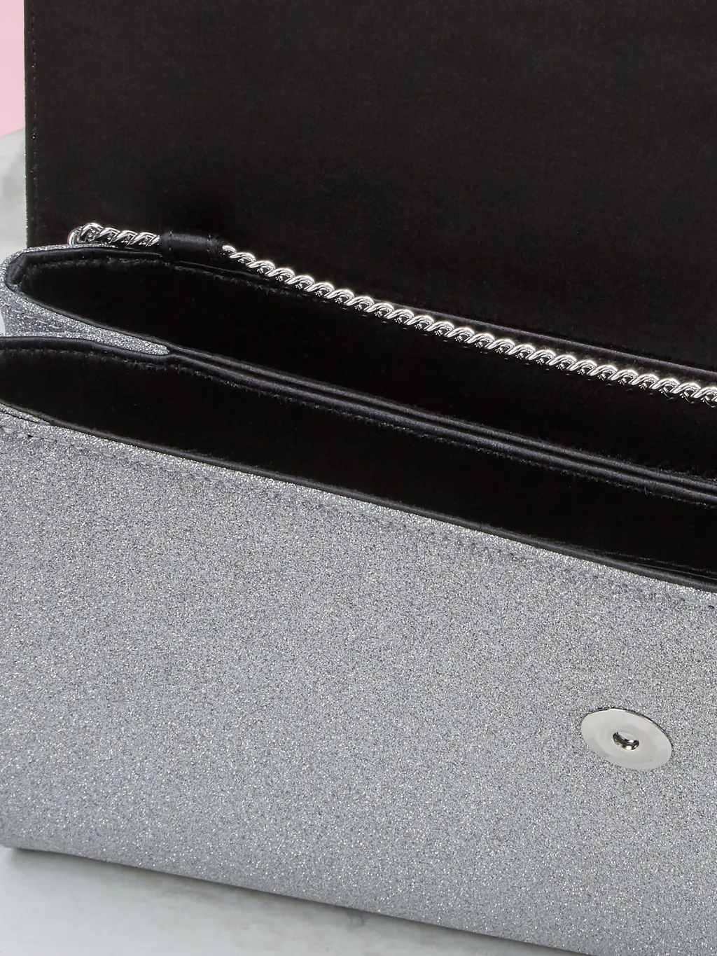 Flower Strass Buckle Clutch Bag