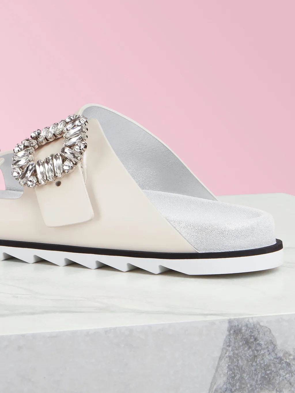 Slidy Viv' Buckle Open Toe Mules