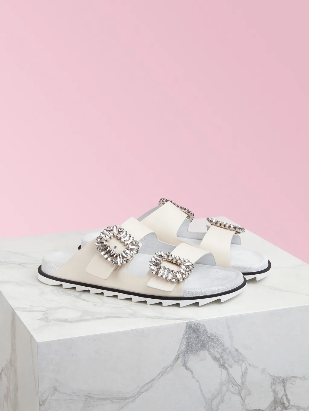 Slidy Viv' Buckle Open Toe Mules