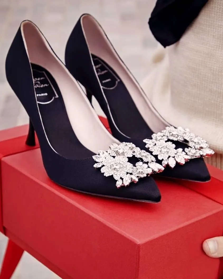 Bouquet Strass 85Mm Buckle Pumps