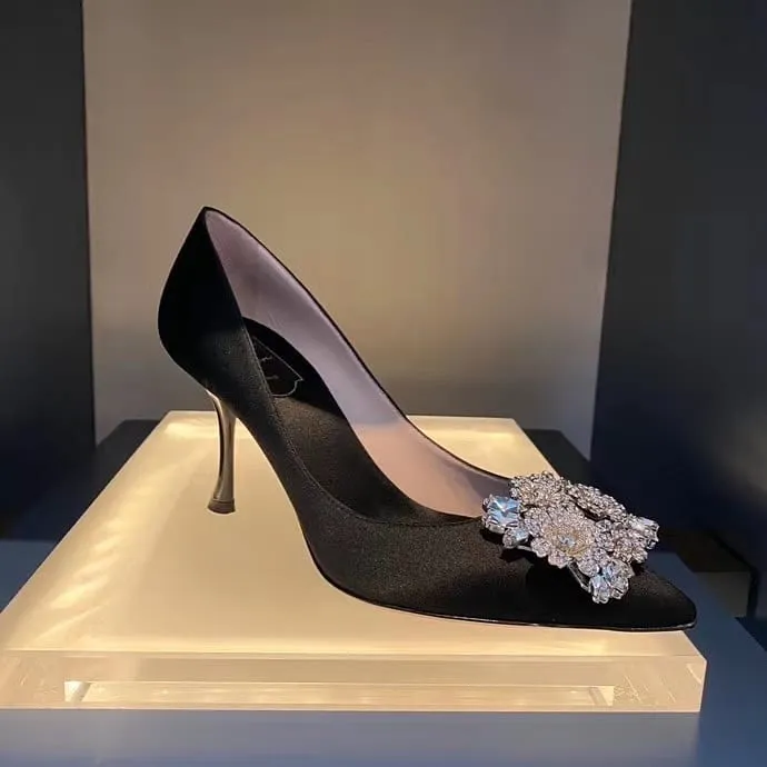 Bouquet Strass 85Mm Buckle Pumps