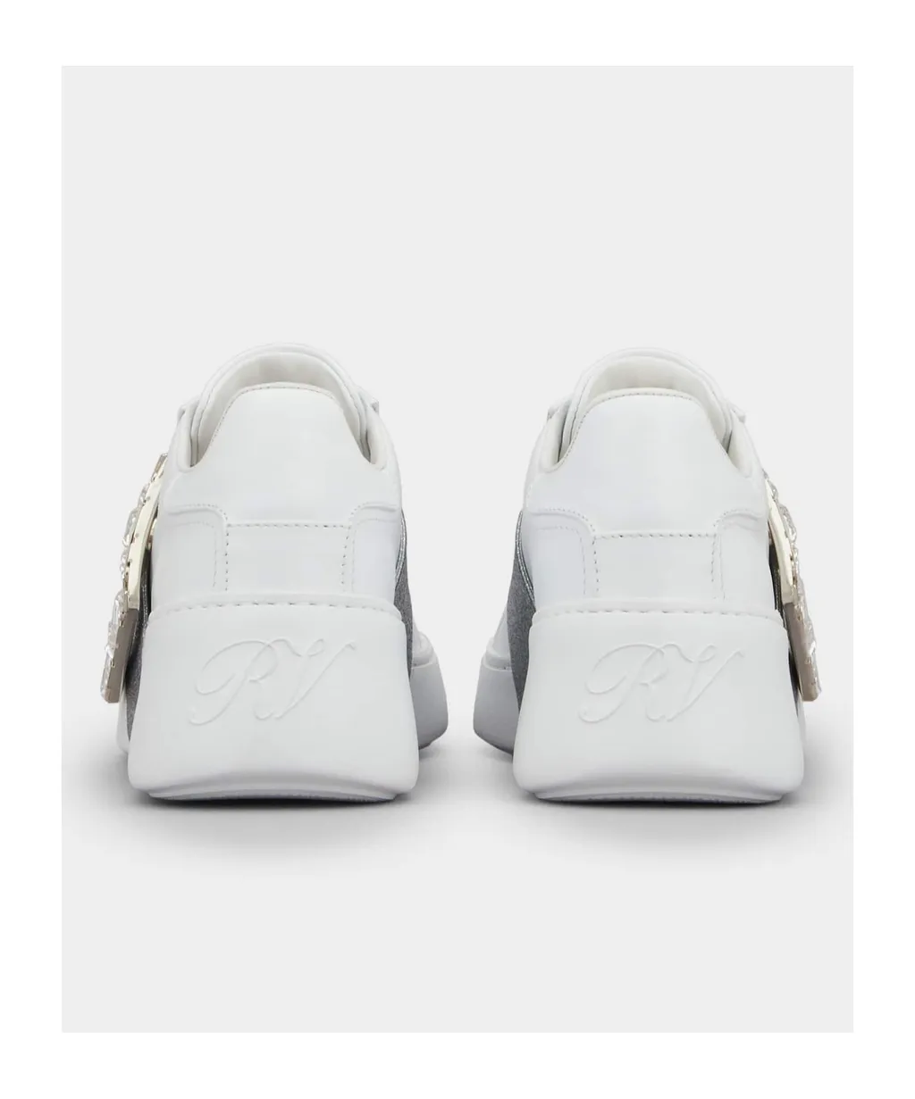 Viv' Skate Glitter Embellished Buckle Sneakers