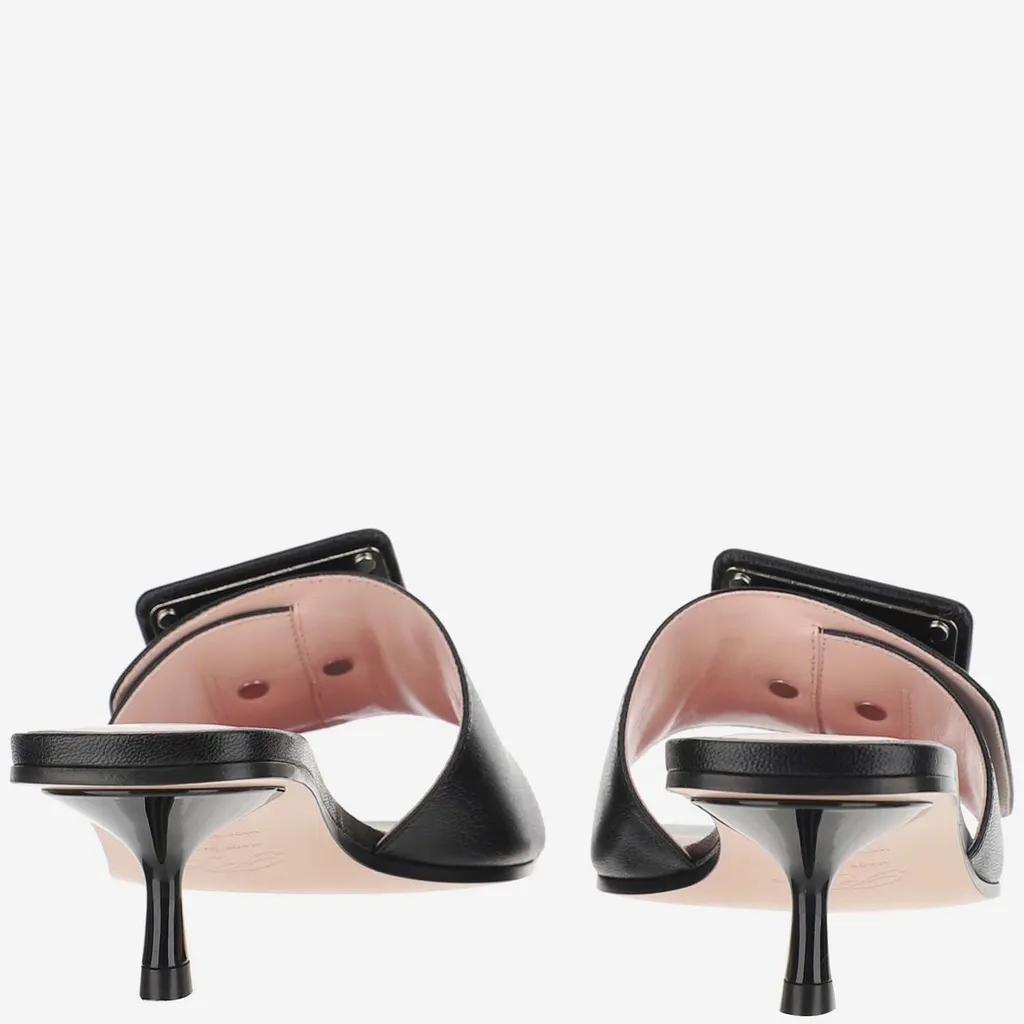 Square-Headed High-Heeled Sandals