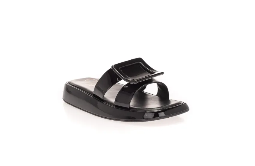 Slide Button-Down Sandals