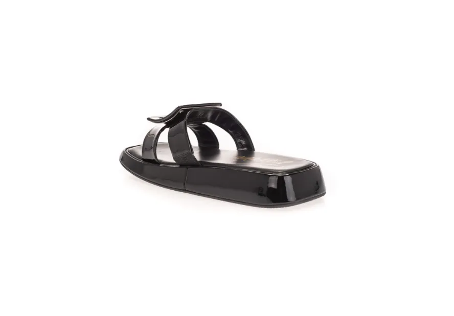 Slide Button-Down Sandals