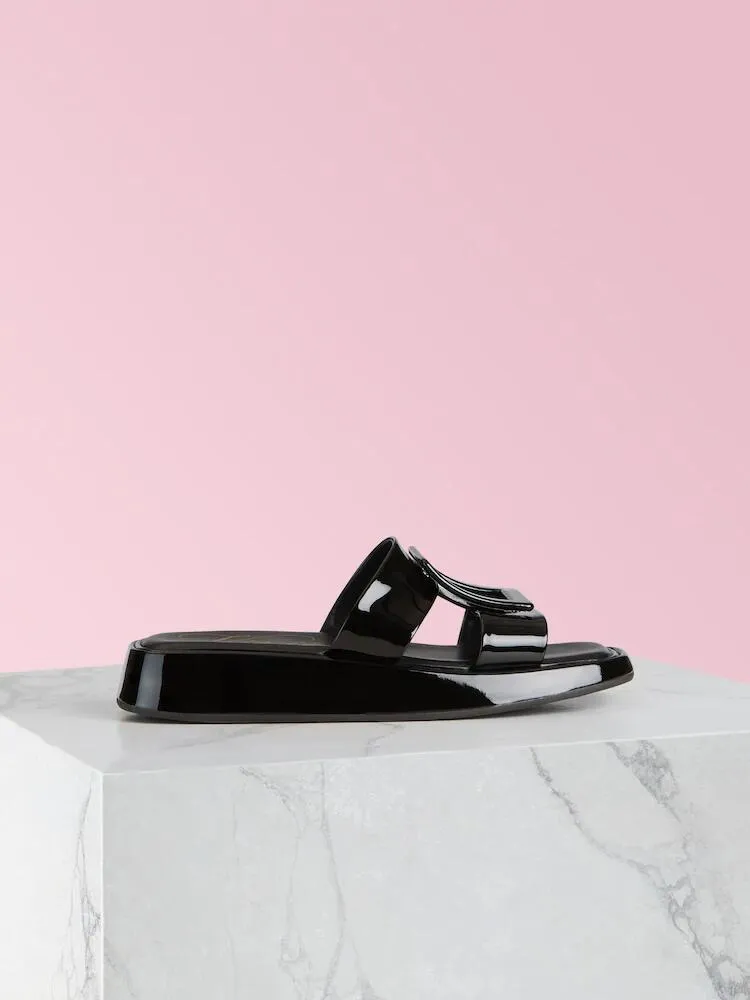 Slide Button-Down Sandals