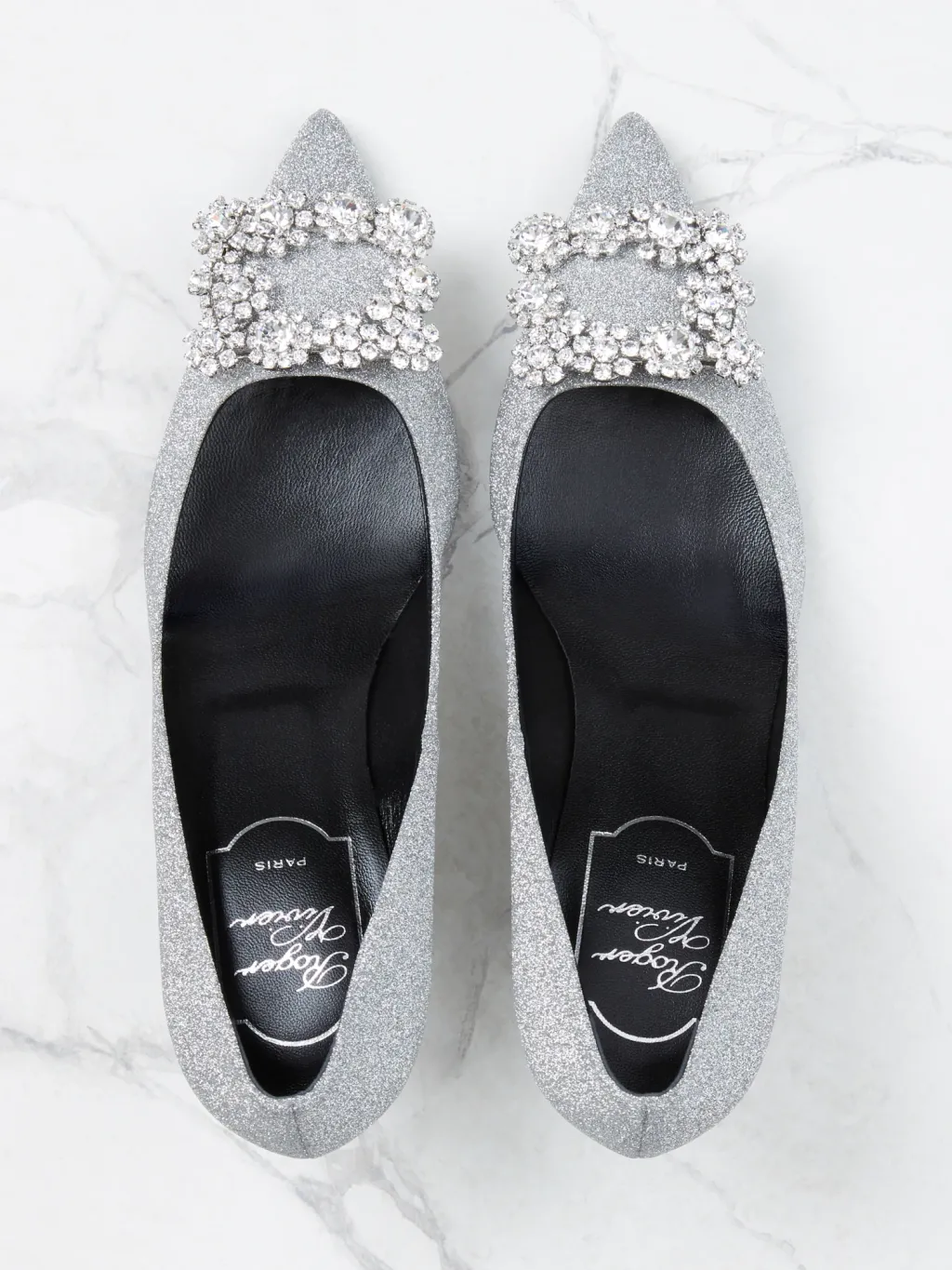 Flower Buckle Pointed Toe Pumps