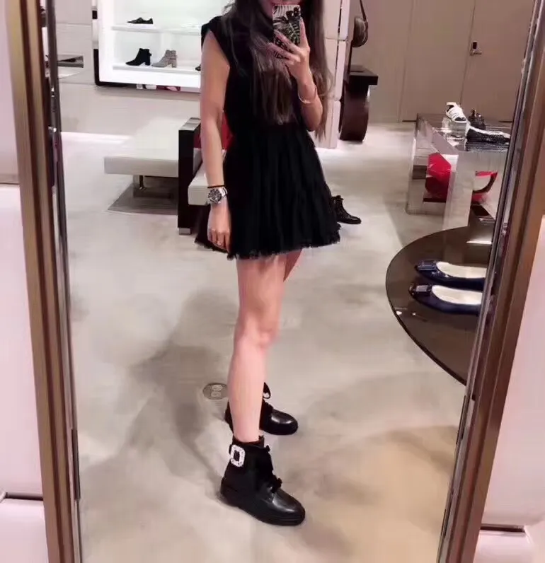 Rhinestone Ankle Boots