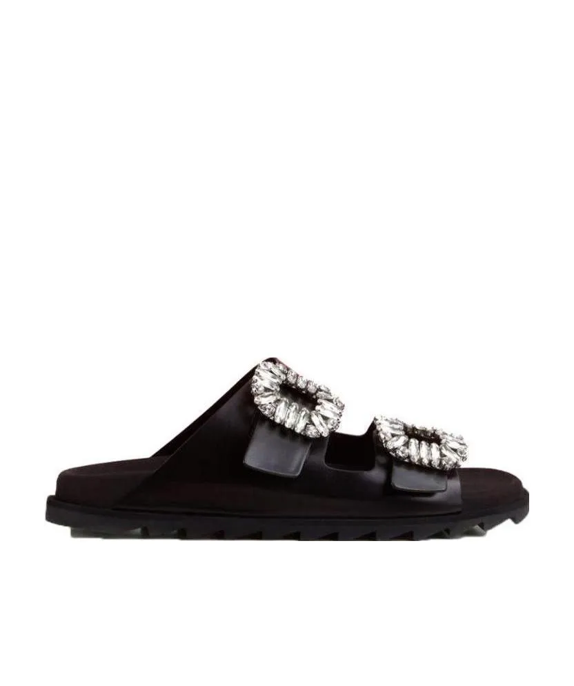 Slidy Viv' Buckle Open Toe Mules