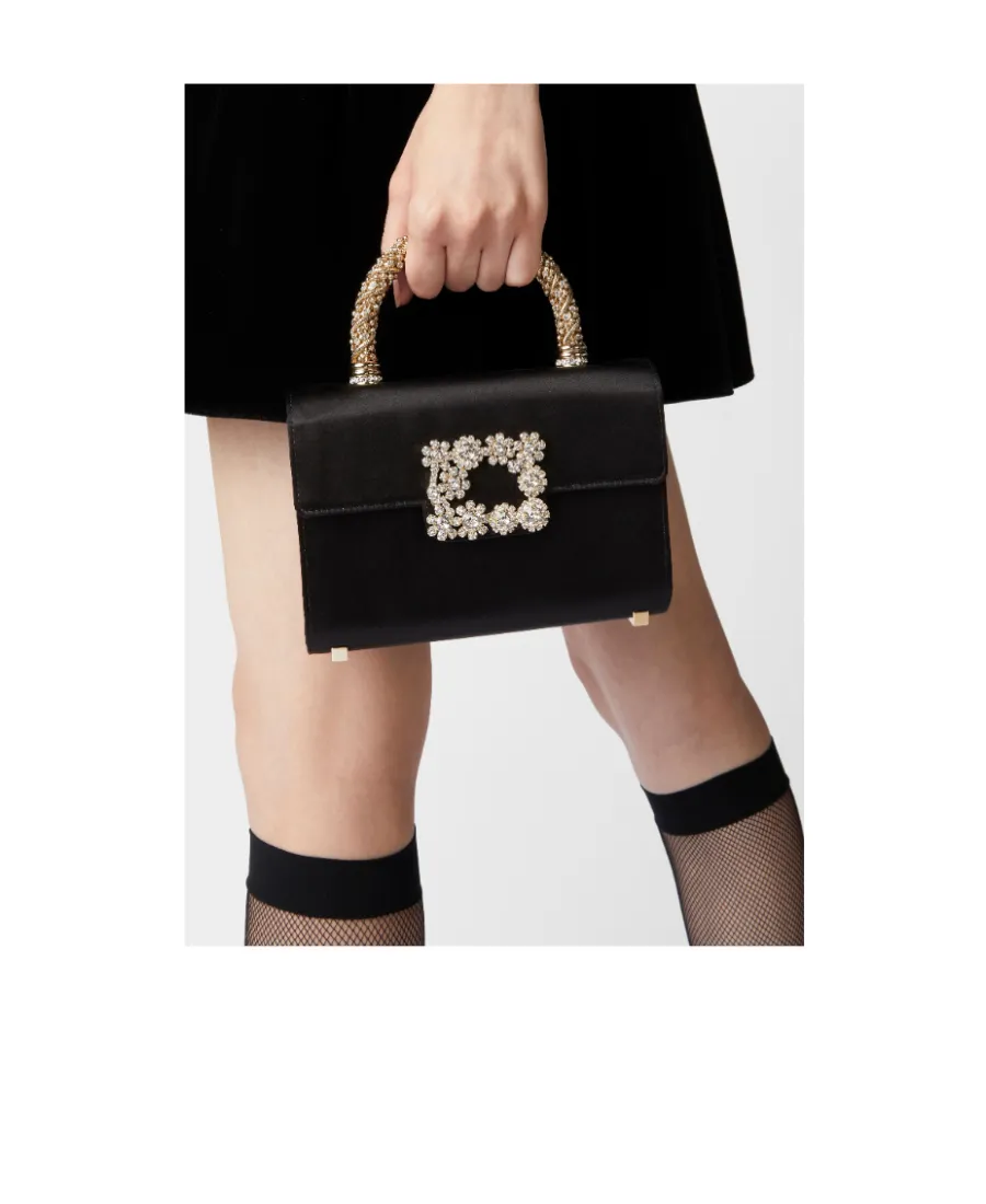 Embellished Foldover Top Tote Bag