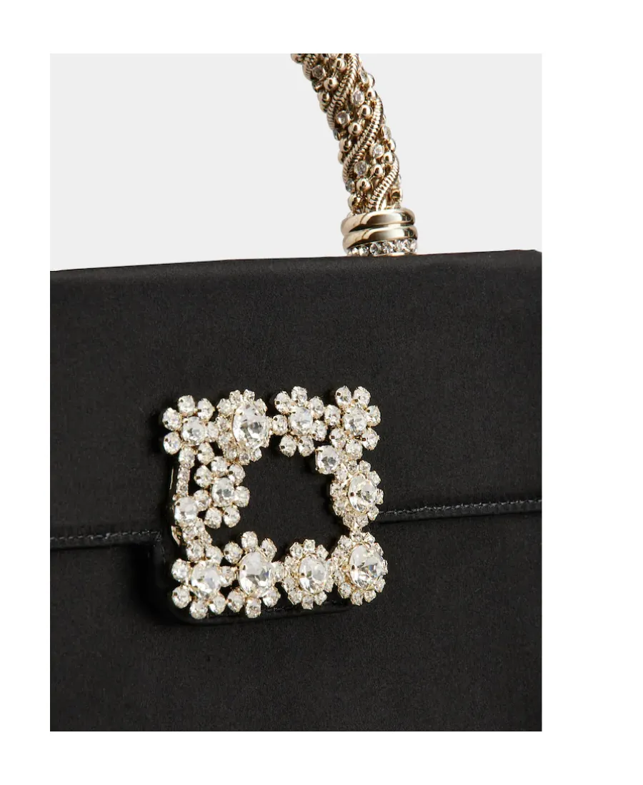 Embellished Foldover Top Tote Bag