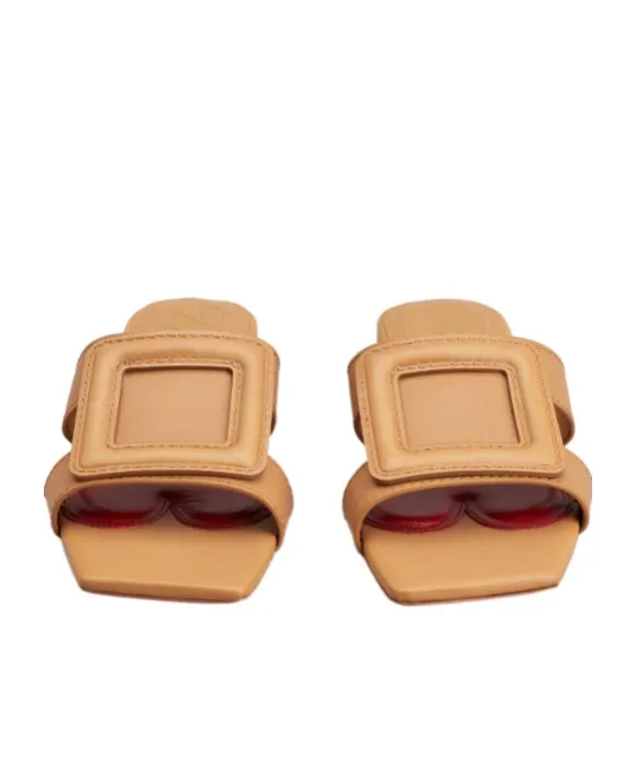 Stitching Buckle Mules