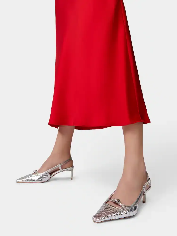 Mini Buckle Slingback Pumps