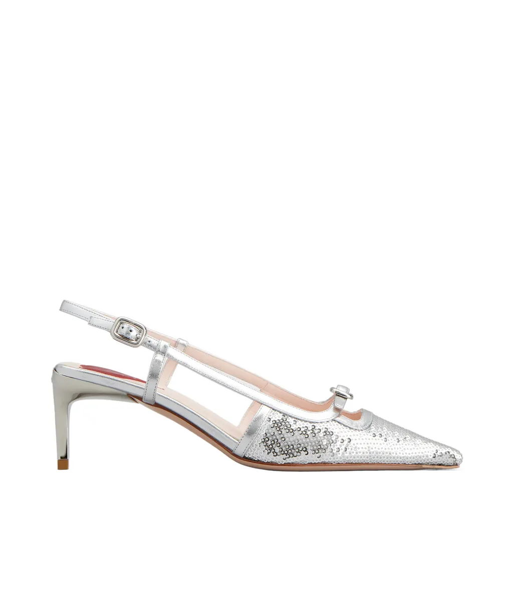 Mini Buckle Slingback Pumps
