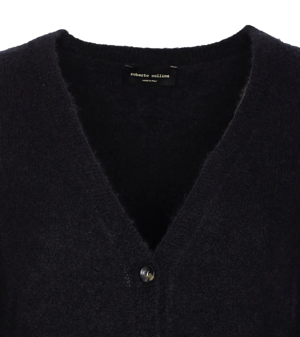Buttoned V-Neck Cardigan