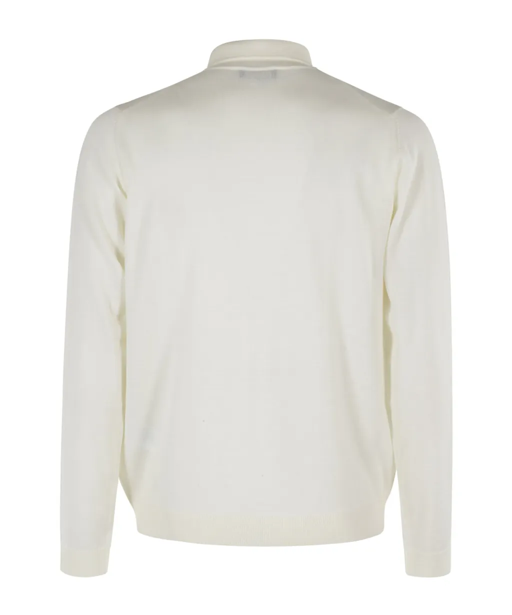 Long Sleeve Ribbed Polo Shirt