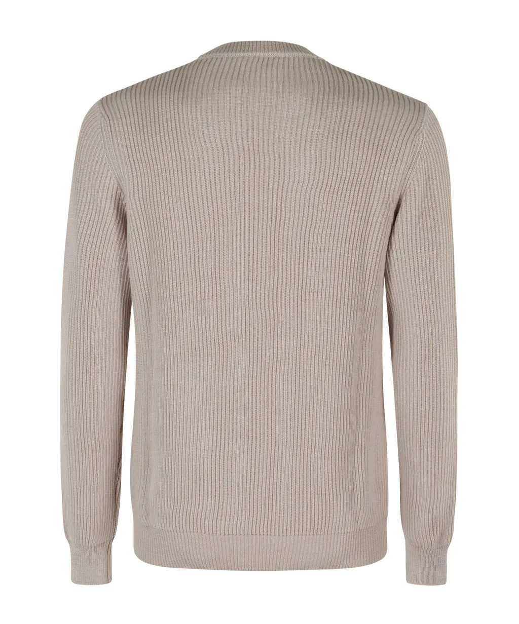 Crew Neck Ribbed Sweater