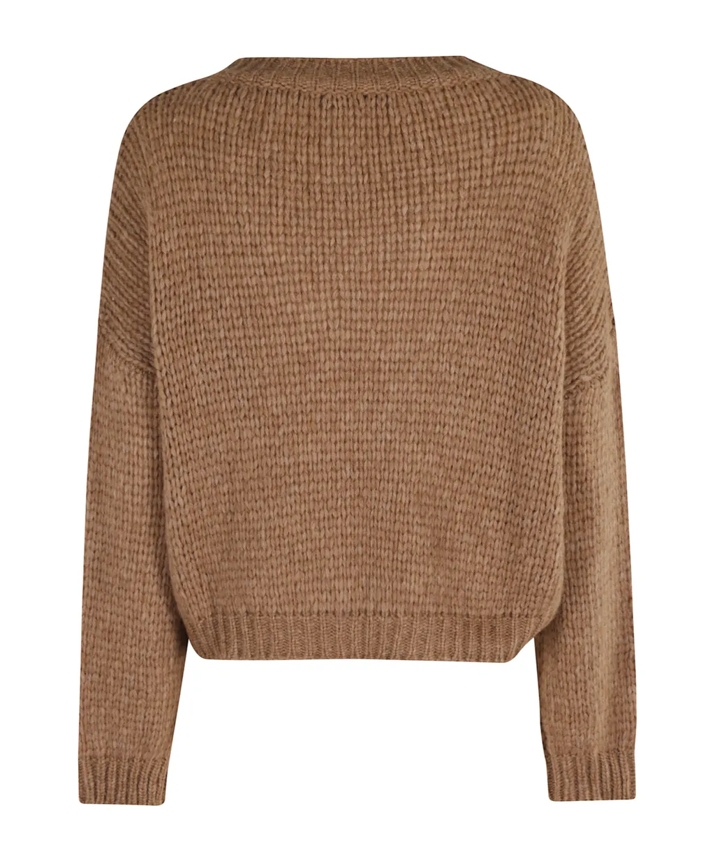 V-Neck Long-Sleeved Sweater