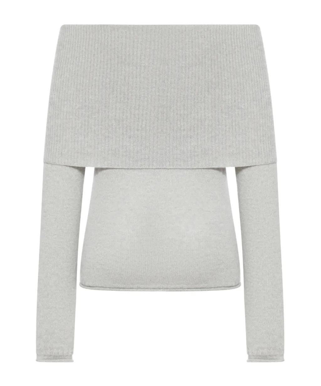 Ribbed Boat-Neck Sweater
