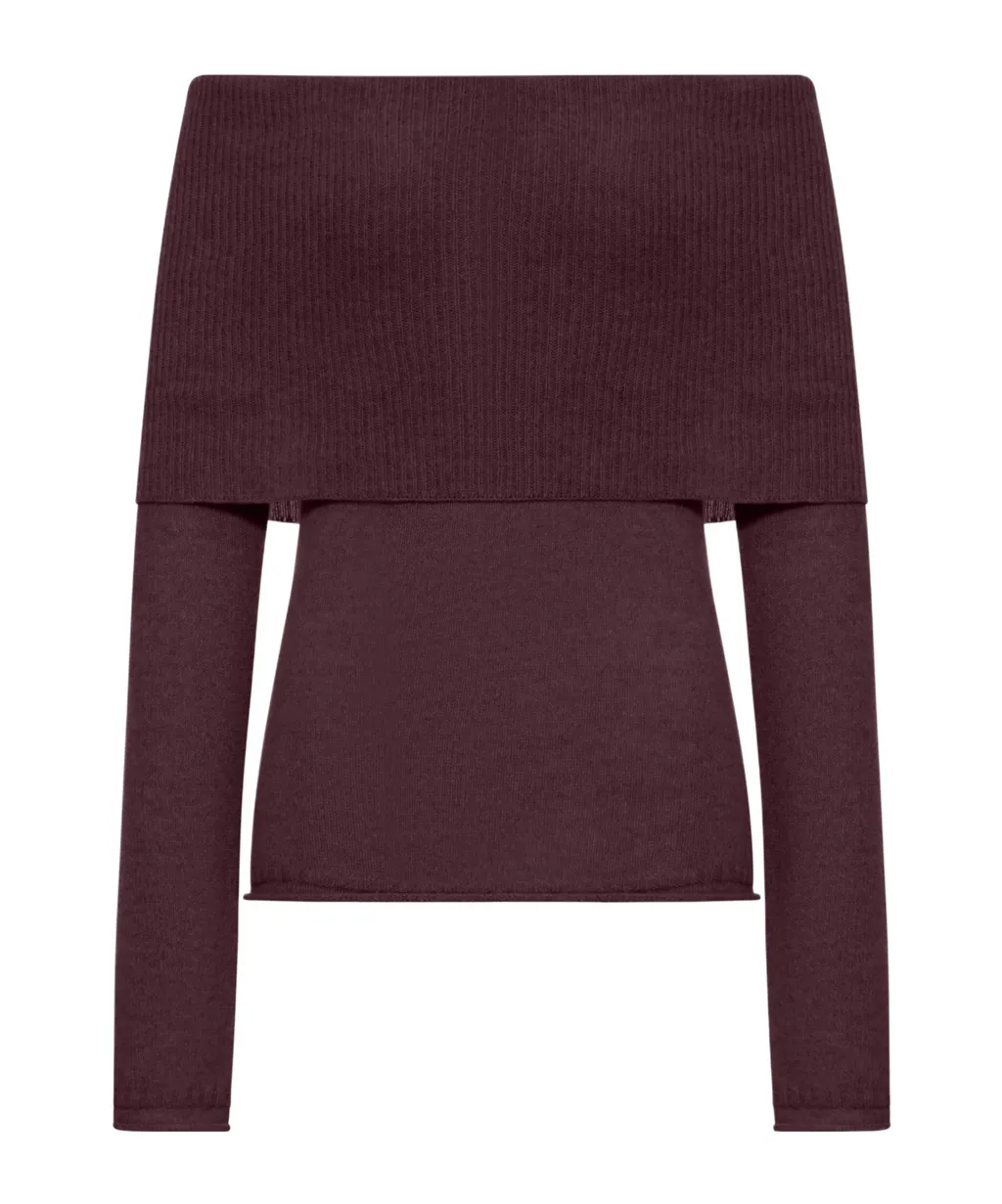 Boat-Neck Ribbed Sweater