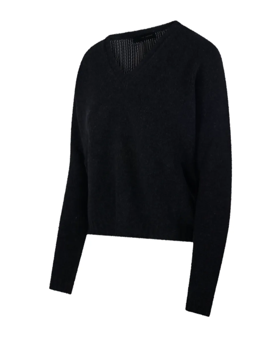 V-Neck Ribbed Sweater