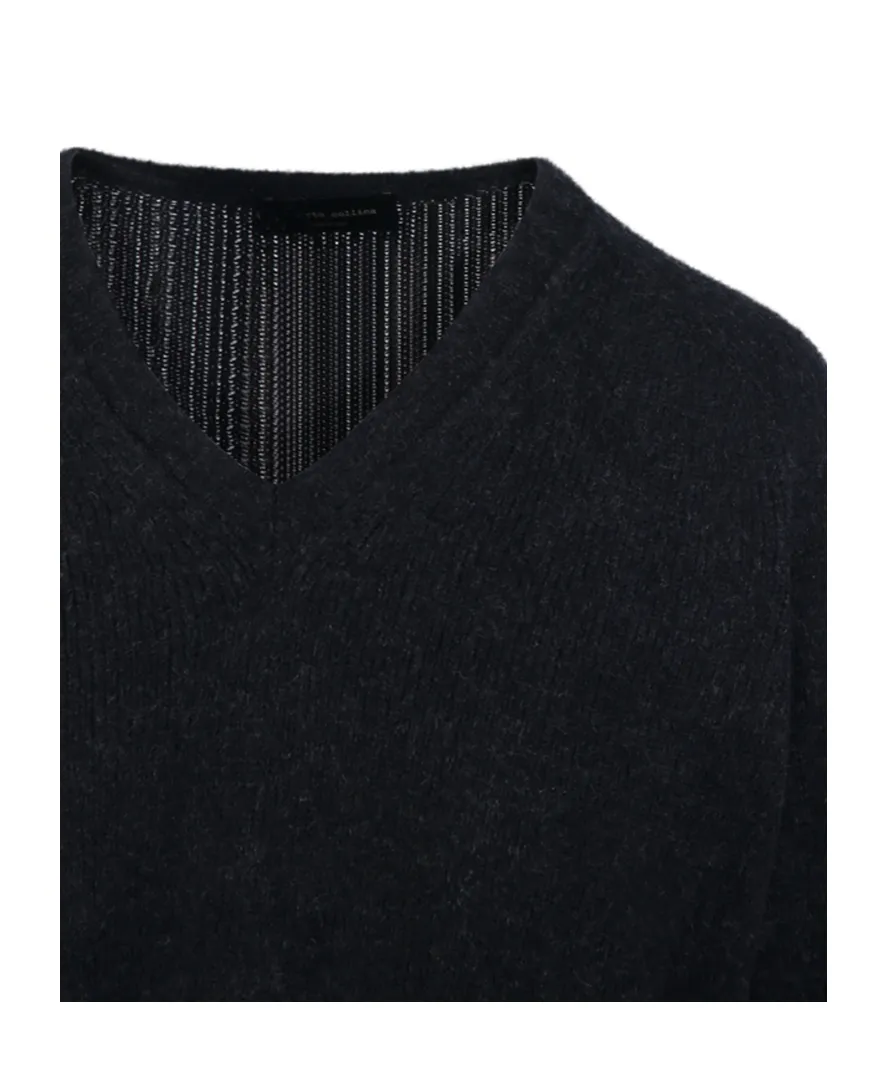 V-Neck Ribbed Sweater