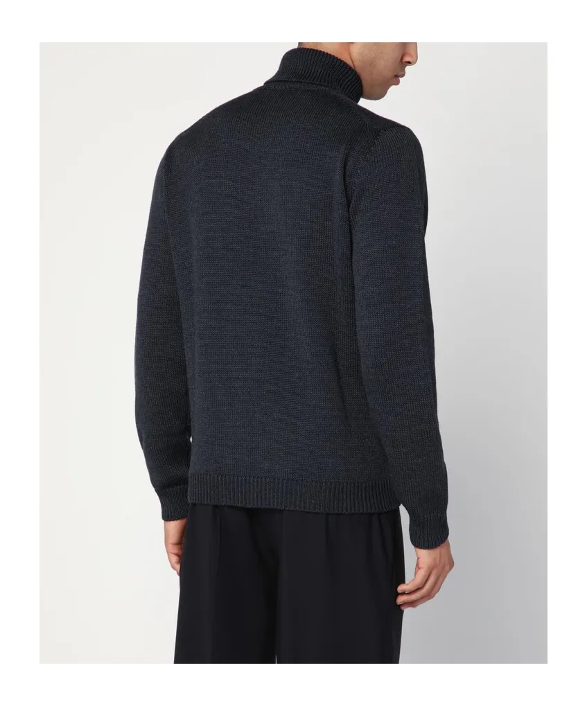 Wool High-Neck Sweater