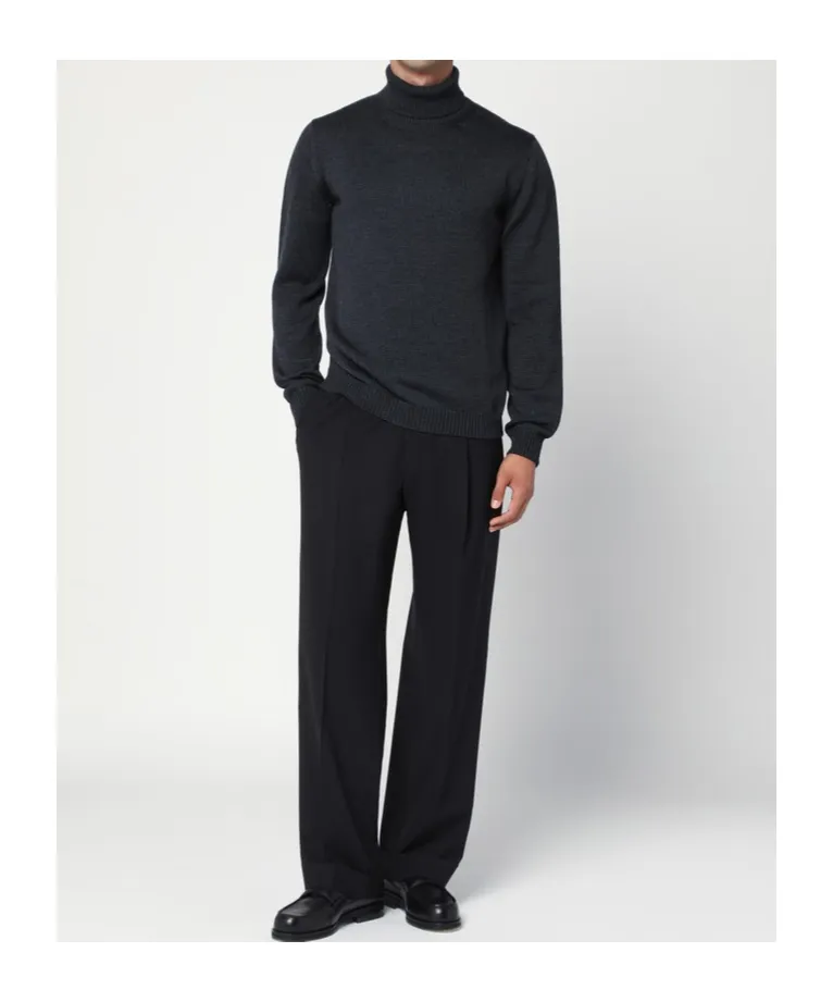Wool High-Neck Sweater
