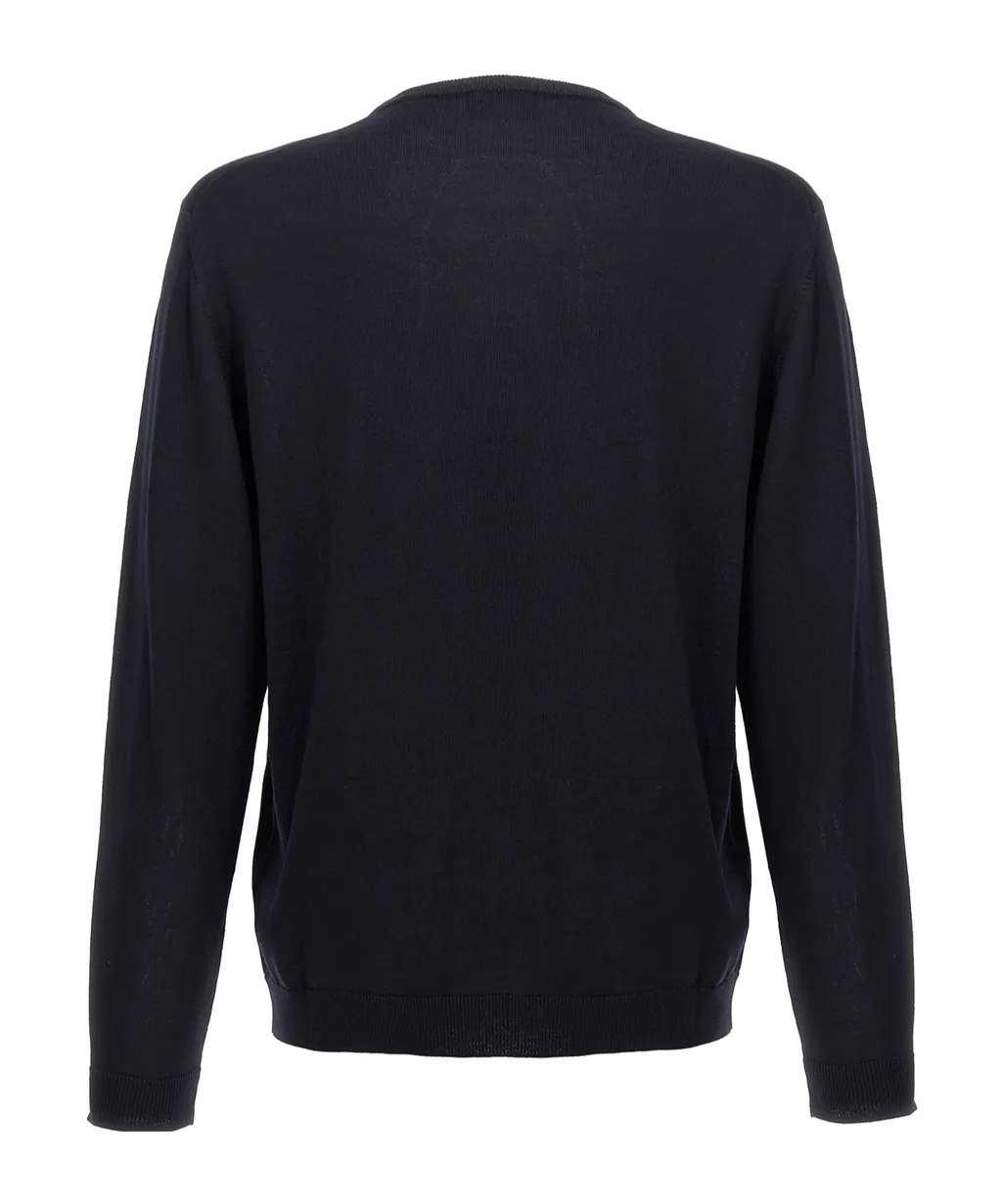 Ribbed Round-Neck Sweater