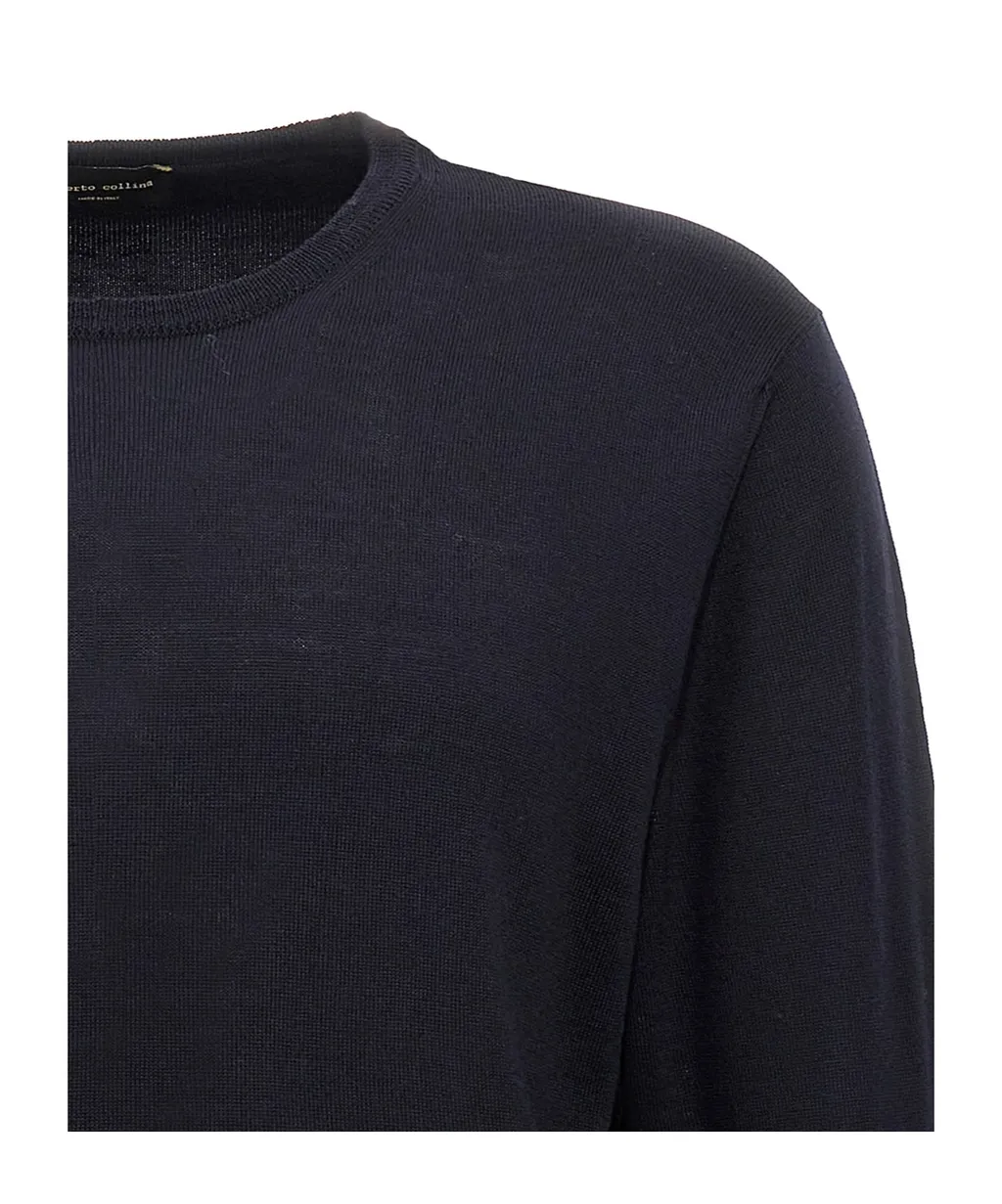 Ribbed Round-Neck Sweater