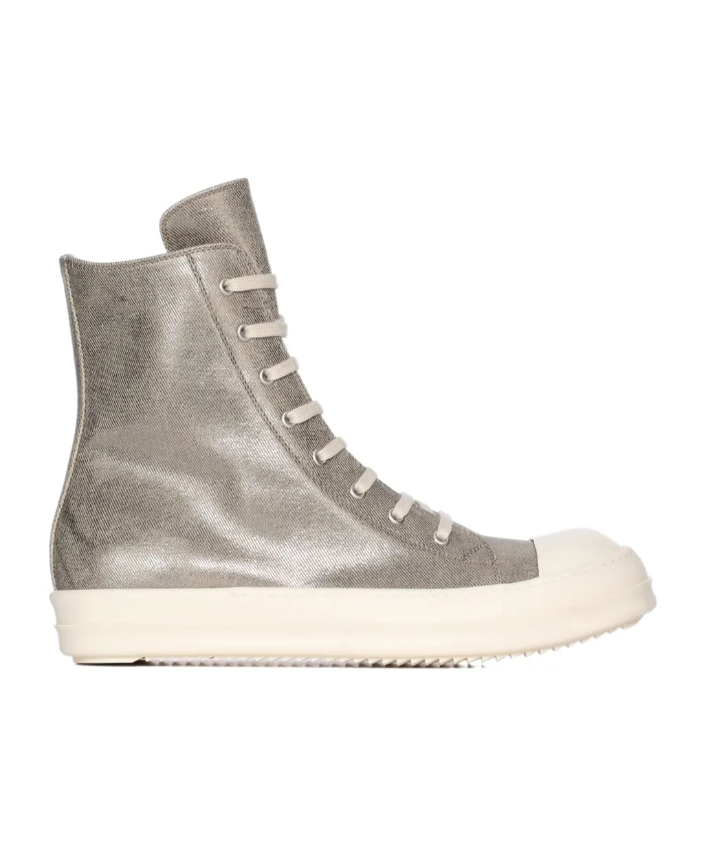 Round Toe High-Top Sneakers