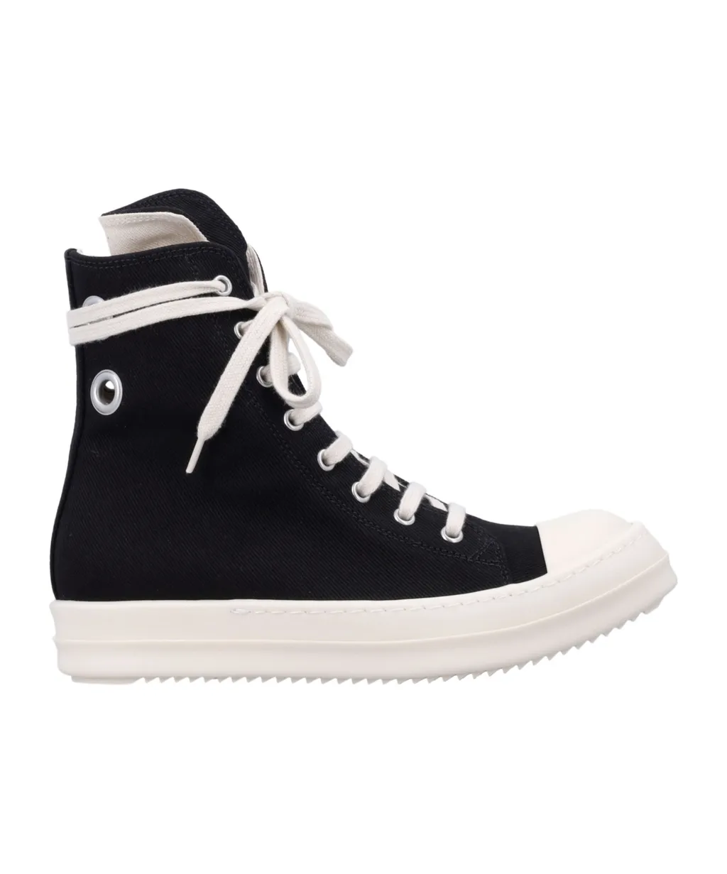 Side Zipped Lace-Up Sneakers