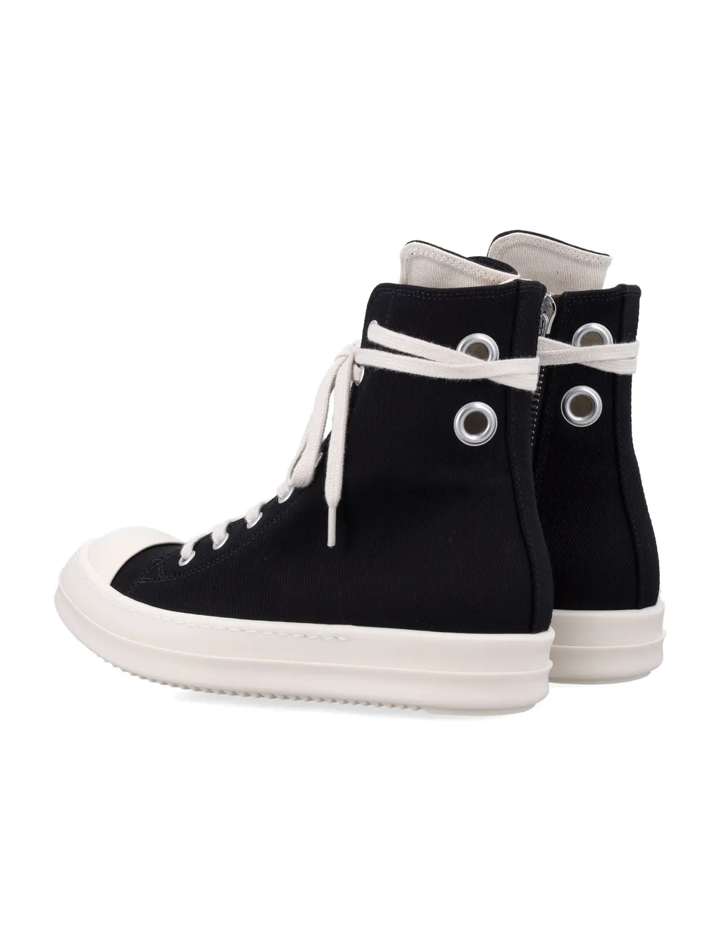 Side Zipped Lace-Up Sneakers