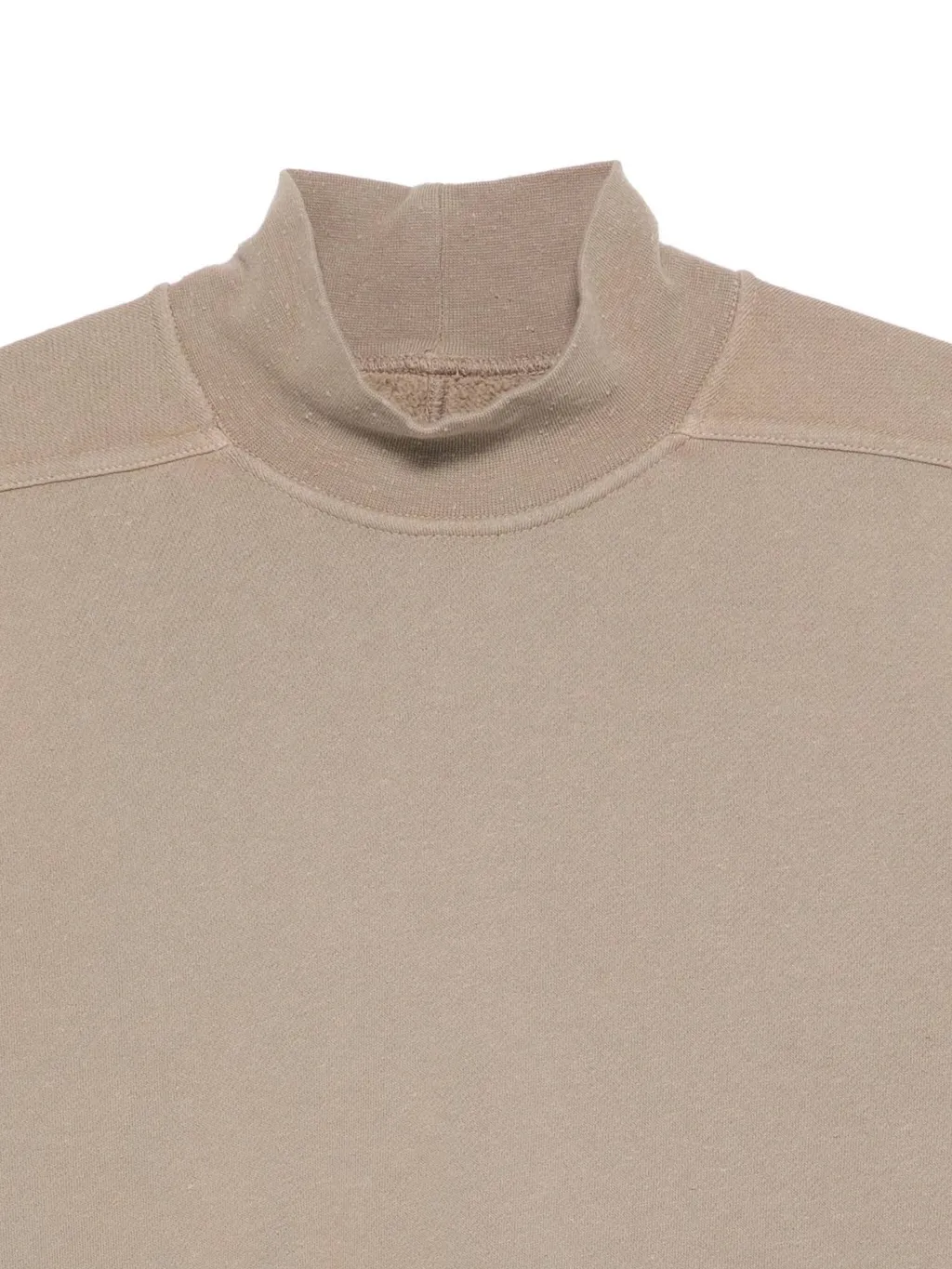 Mock-Neck Frayed-Hem Sweater
