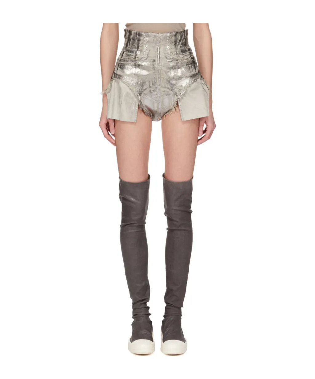 High Waist Frayed Shorts