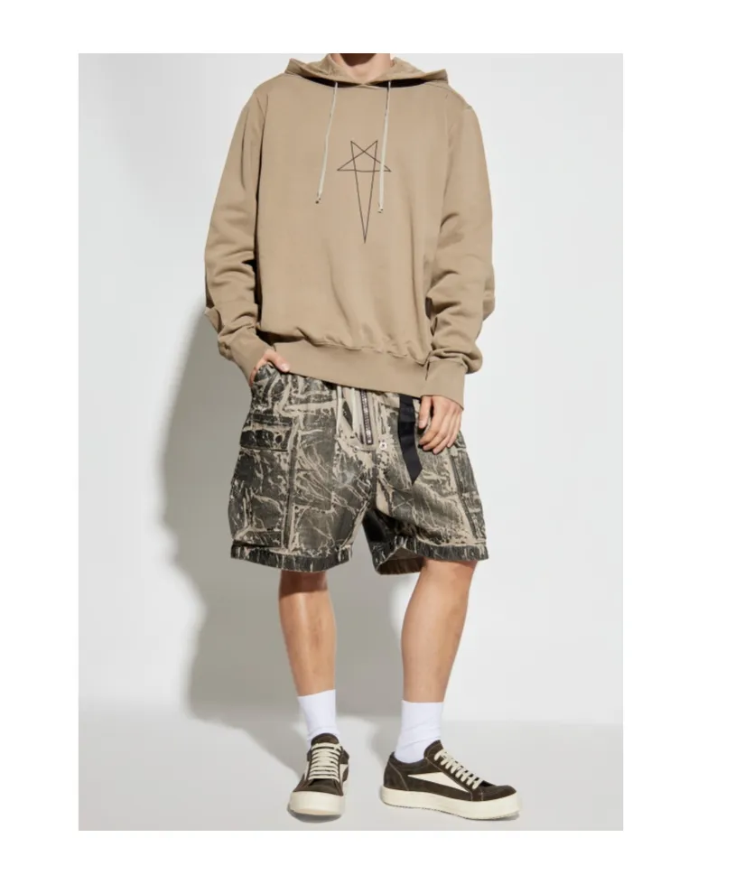 Strapped Drawstring Hoodie