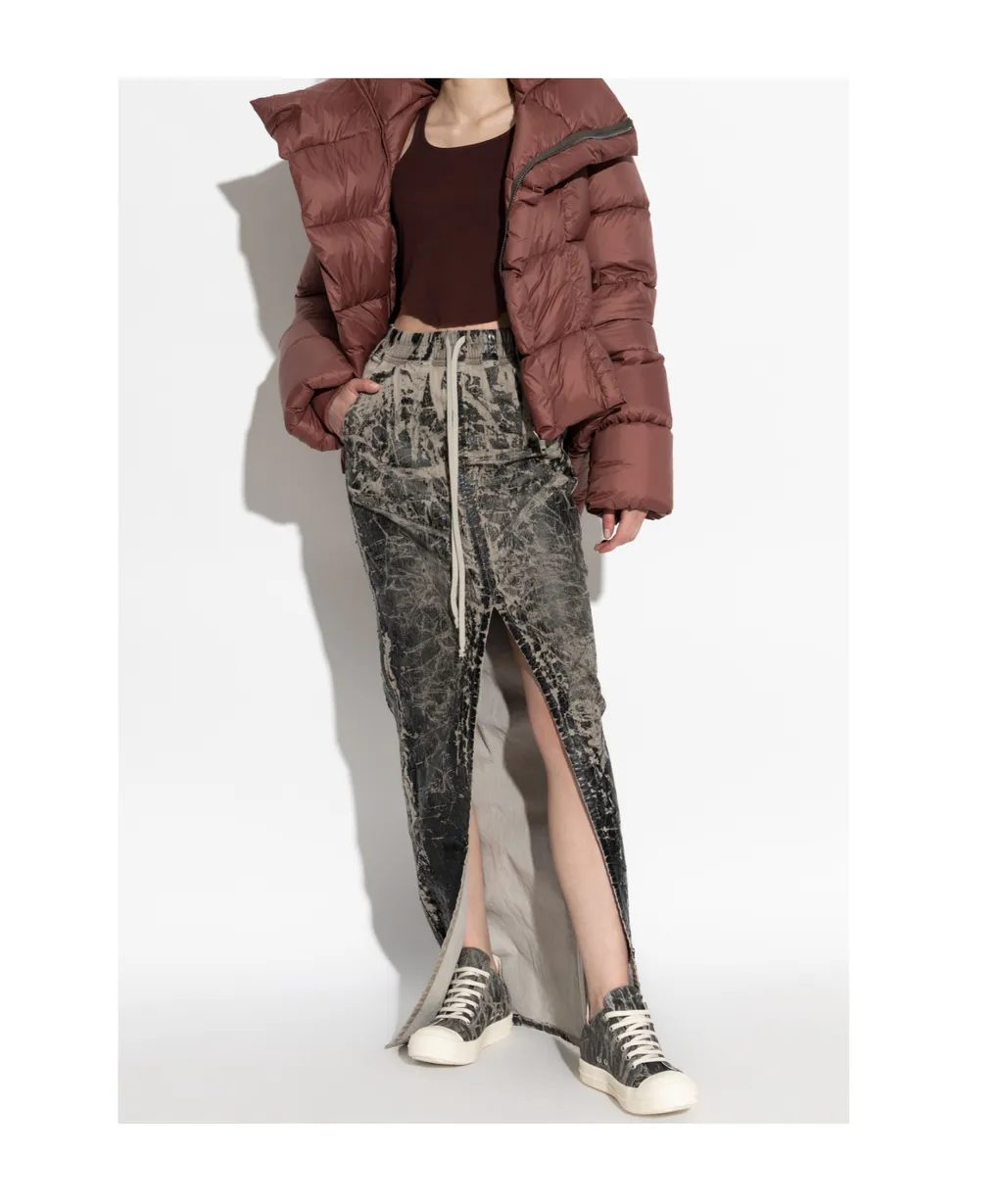 Drawstring Slit Detailed Skirt