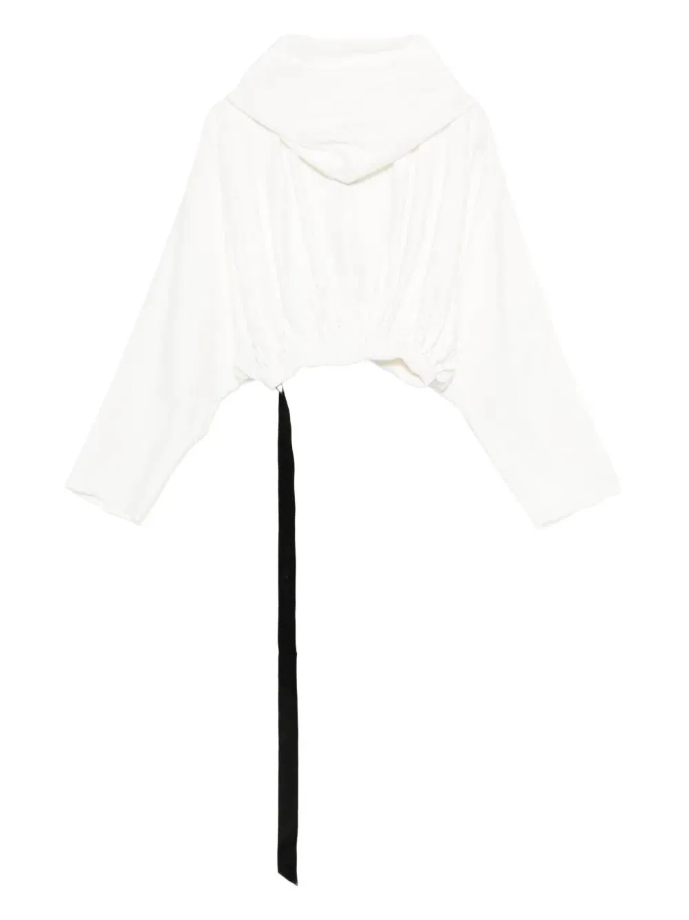Elasticated-Hem Hoodie