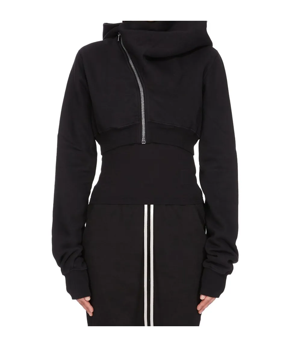 Mountain Crop Zip-Front Hoodie