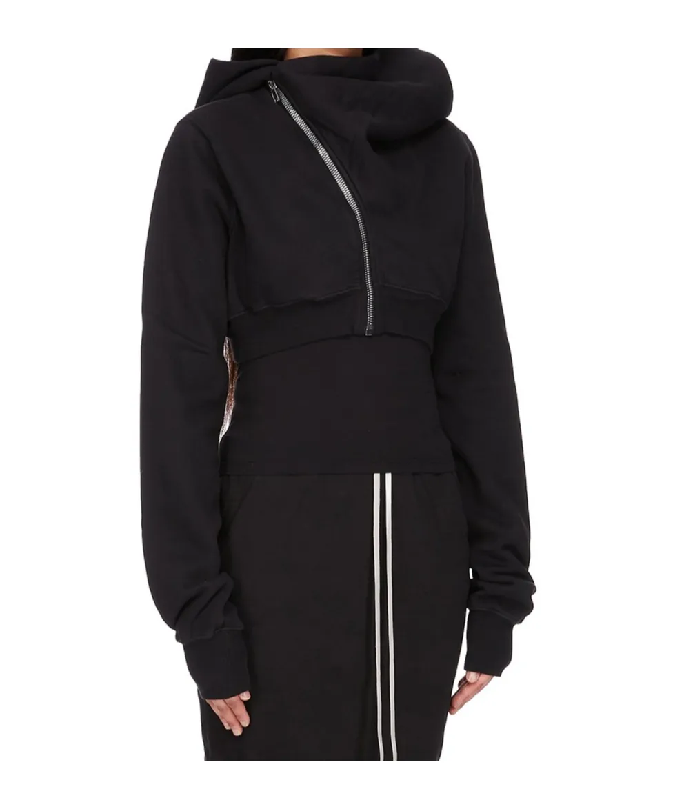 Mountain Crop Zip-Front Hoodie