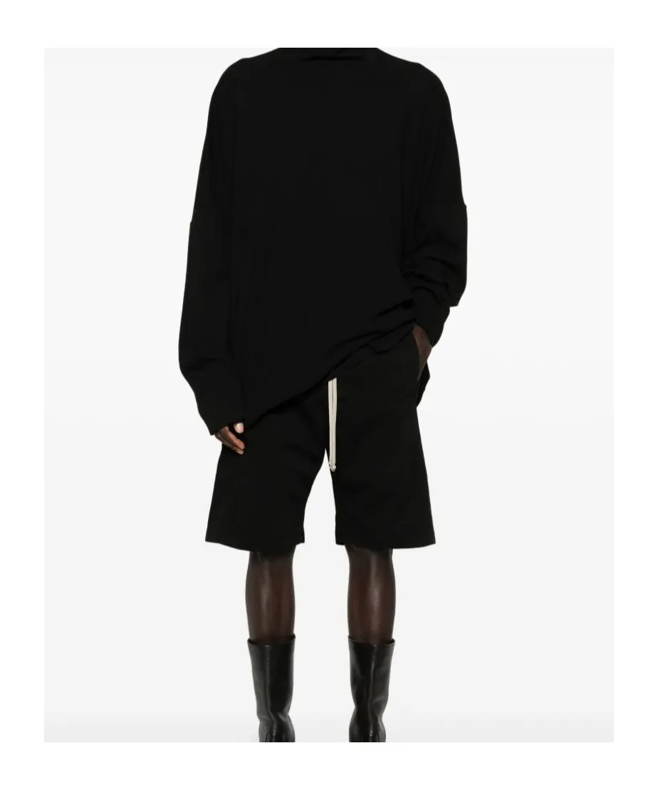 Straight Hem Drawstring Shorts