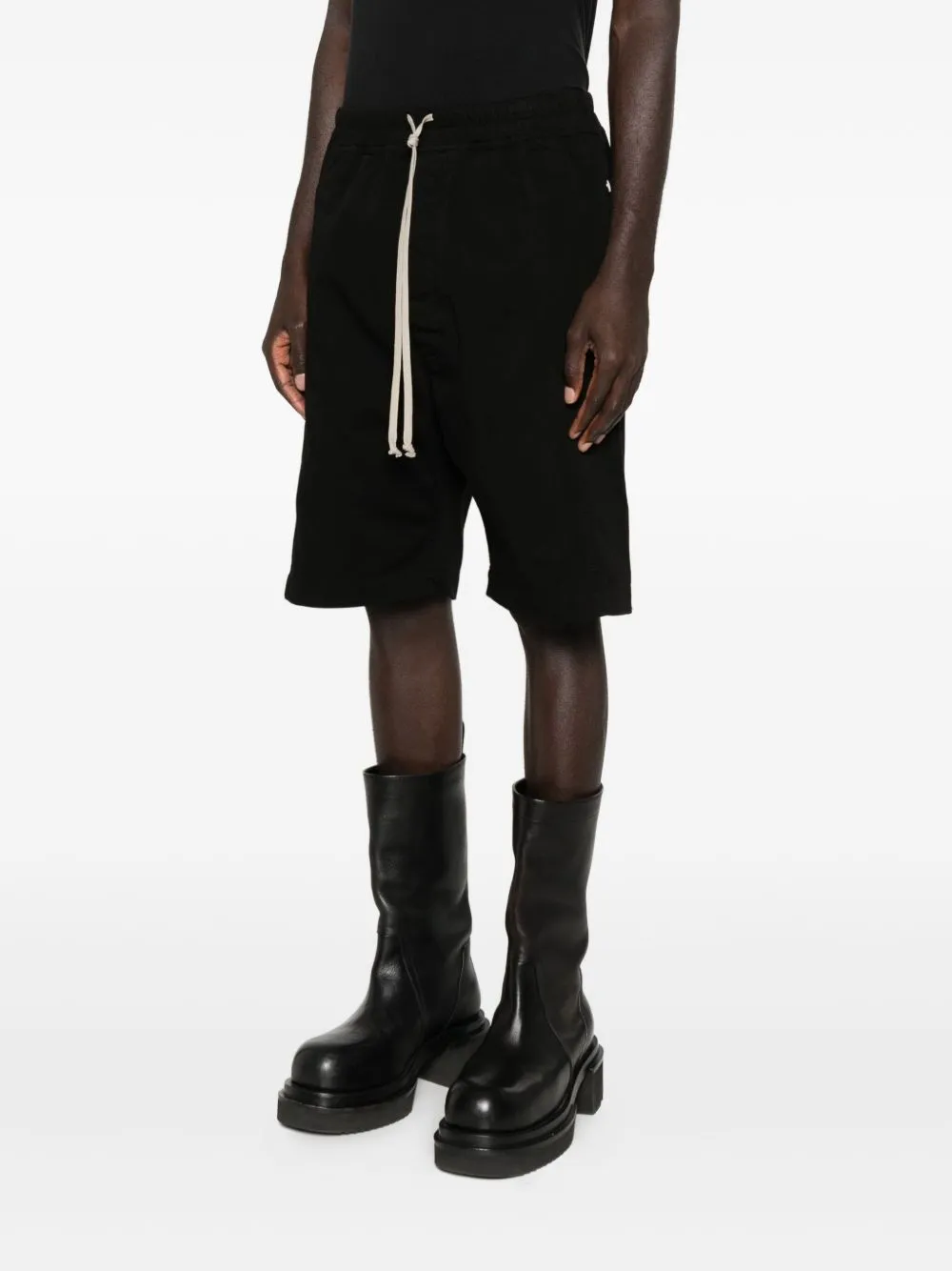Straight Hem Drawstring Shorts