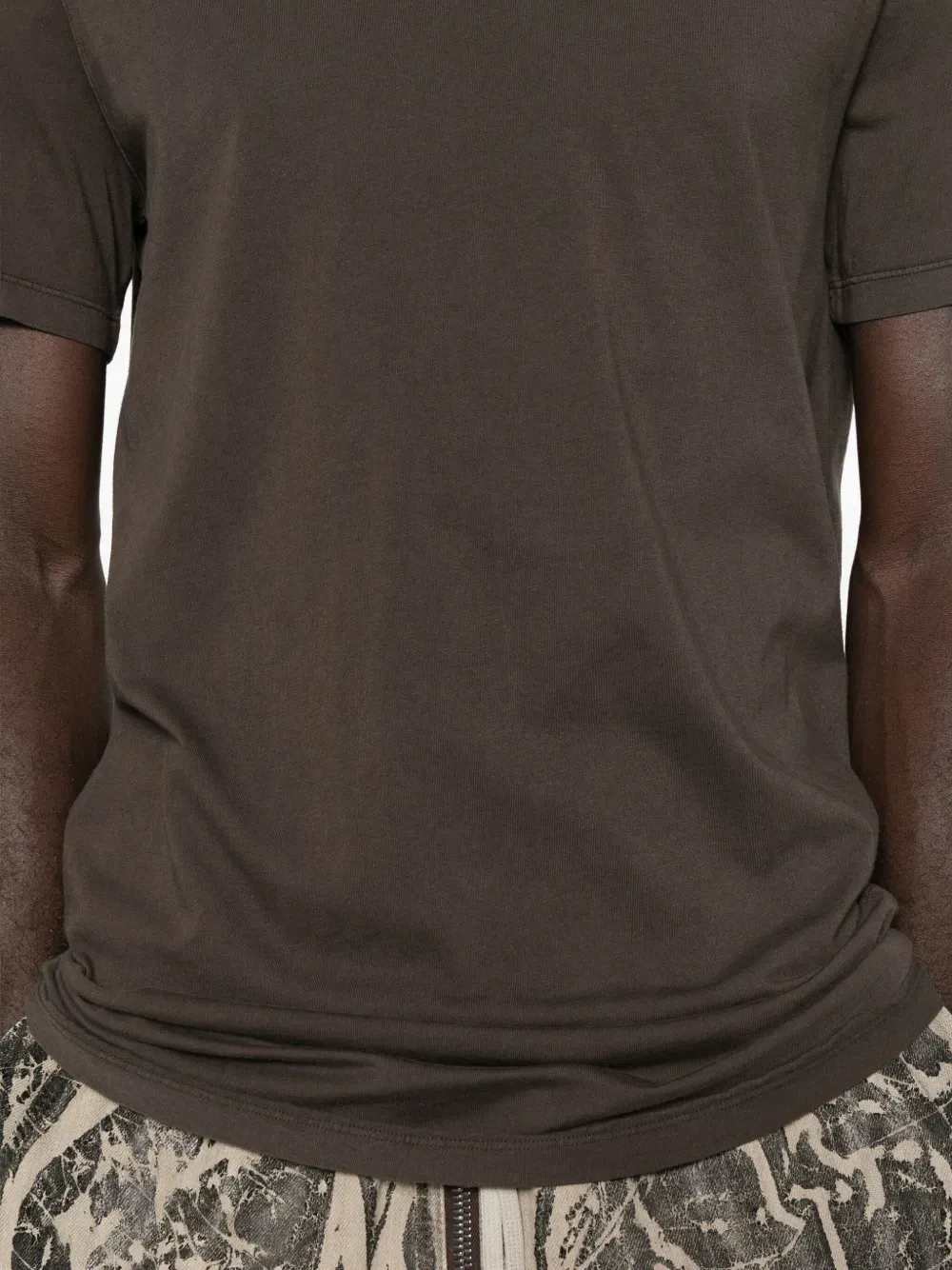 Short Sleeved Draped Hem T-Shirt