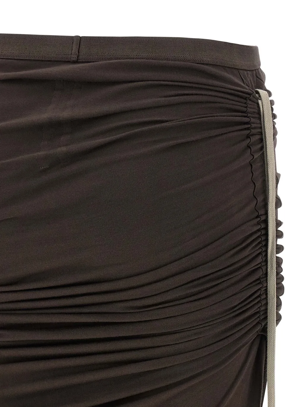 Front-Slit Drawstring Long Skirt