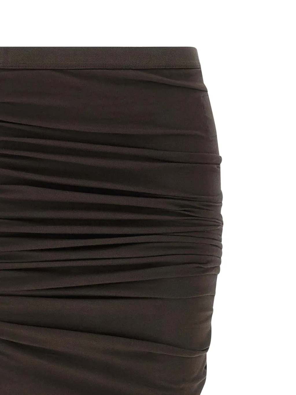 Front-Slit Drawstring Long Skirt