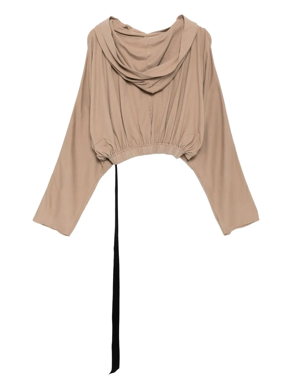 Elasticated-Hem Hoodie